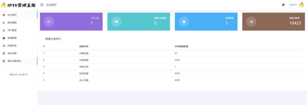 IPTV直播管理系统源码DIYP壳子对接骆驼后台 第4张 IPTV直播管理系统源码DIYP壳子对接骆驼后台 第4张